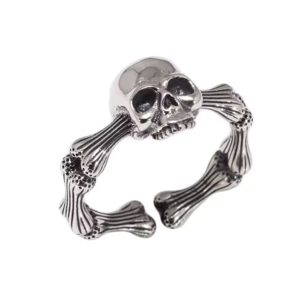 Gotische-Totenkopfring