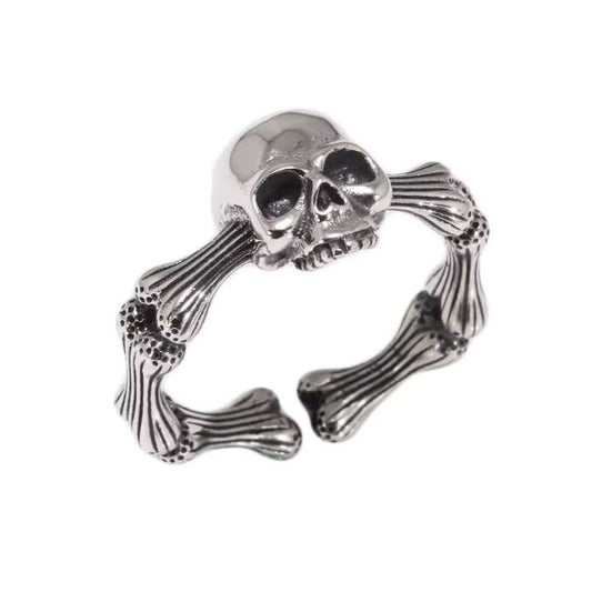 Gotische-Totenkopfring