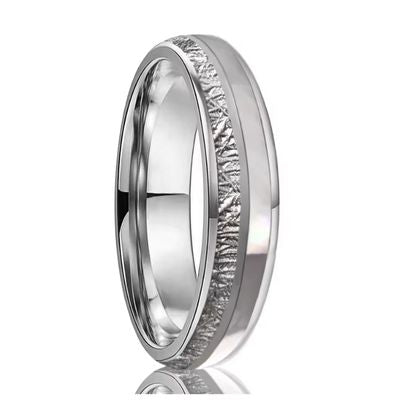 Graue Eheringe für Paare Ringsilber