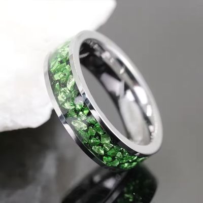 Green Modern Eheringe Ringsilber