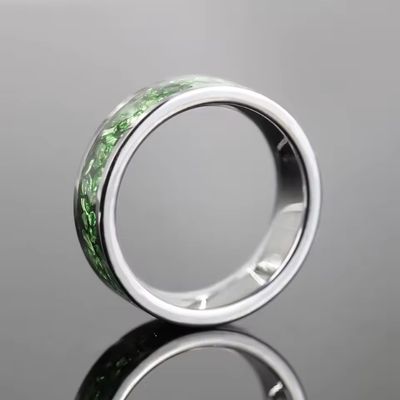 Green Modern Eheringe Ringsilber