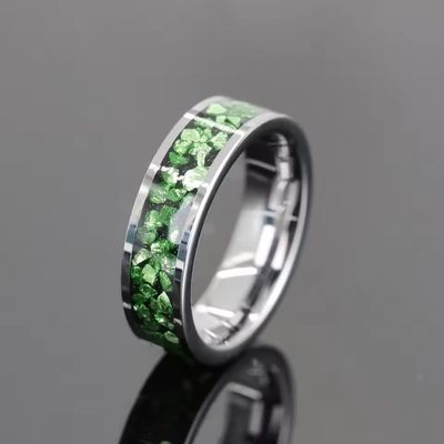 Green Modern Eheringe Ringsilber