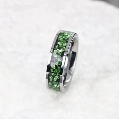 Green Modern Eheringe Ringsilber