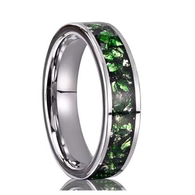 Green Modern Eheringe Ringsilber