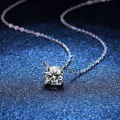 Große Damen Halskette mit Stein