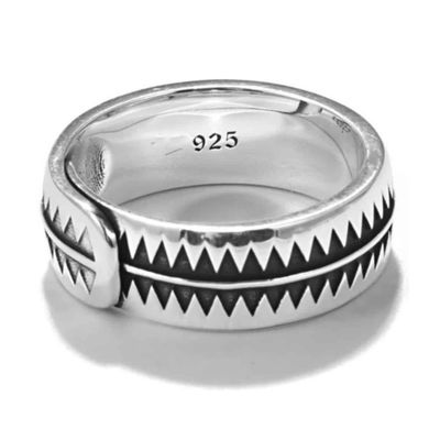 Größenverstellbarer Herren Ring aus 925er Silber Ringsilber