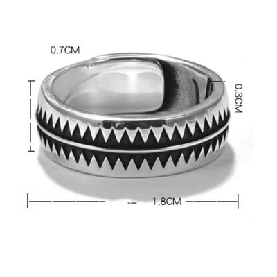 Größenverstellbarer Herren Ring aus 925er Silber Ringsilber