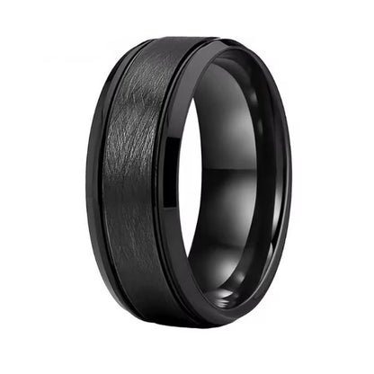 Günstiger schwarzer Ehering - Ringsilber