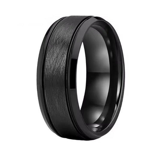 Günstiger schwarzer Ehering - Ringsilber