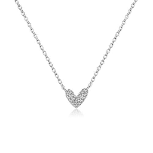 Halskette mit Herz Ringsilber