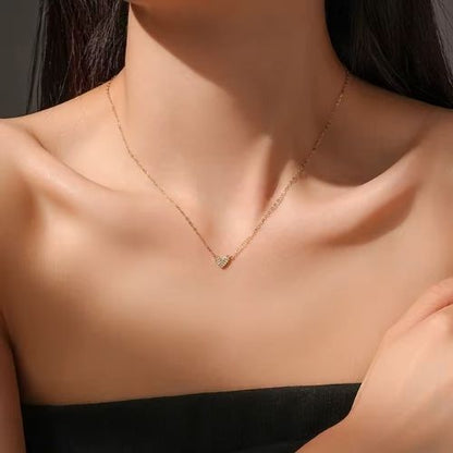 Halskette mit Herz Ringsilber