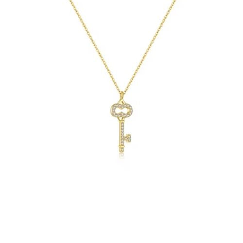 Halskette mit Schlüsselsymbol Ringsilber