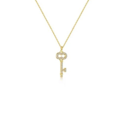 Halskette mit Schlüsselsymbol Ringsilber