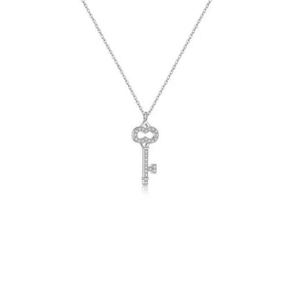 Halskette mit Schlüsselsymbol Ringsilber