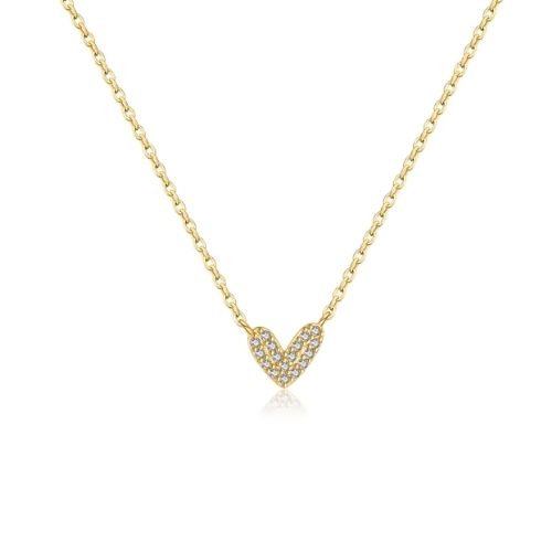 Halskette mit Herz Ringsilber