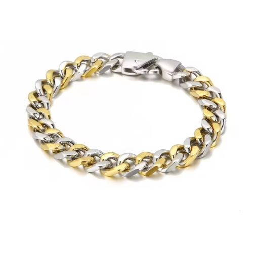 Herren Armband aus Silber und Gelb Ringsilber