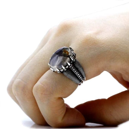 Herren-ringe-aus-naturlichem-Achatstein