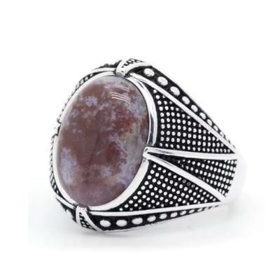 Herrenring mit Onyx Stein Ringsilber