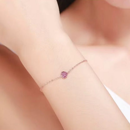 Herz-Damen-Armband-925-Silber