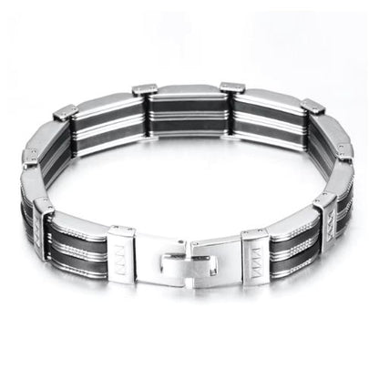 Hochwertiges Edelstahl Armband Ringsilber