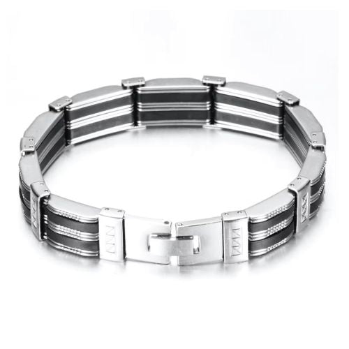 Hochwertiges Edelstahl Armband Ringsilber