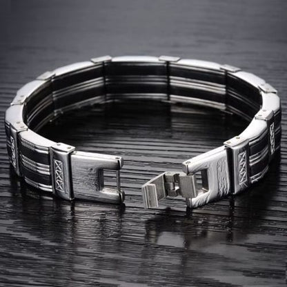 Hochwertiges Edelstahl Armband Ringsilber