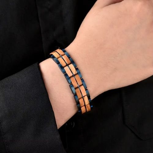 Holzkern Armbänder Ringsilber