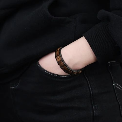 Holzkern Armbänder Ringsilber