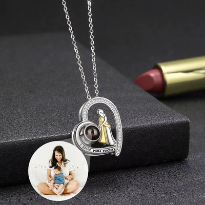 Kette mit Foto für Mütter Ringsilber