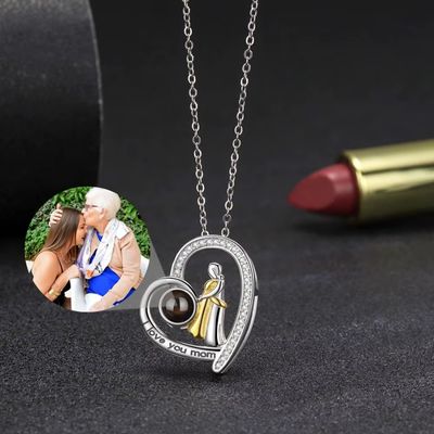 Kette mit Foto für Mütter Ringsilber