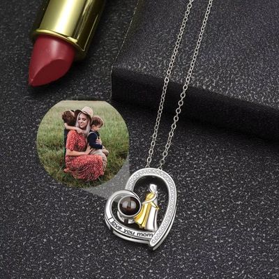 Kette mit Foto für Mütter Ringsilber