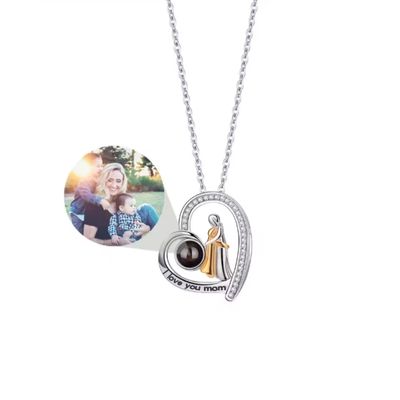 Kette mit Foto für Mütter Ringsilber