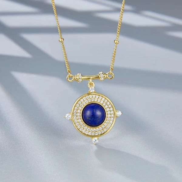 Klassische-Halskette-aus-Lapislazuli-Stein