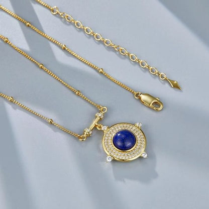 Klassische-Halskette-aus-Lapislazuli-Stein