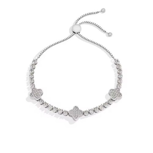 Kleeblatt Armband für Frau Ringsilber