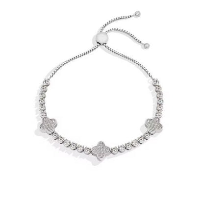 Kleeblatt Armband für Frau Ringsilber