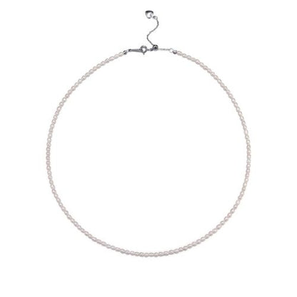 Kleine Süßwasserperlen Kette Ringsilber