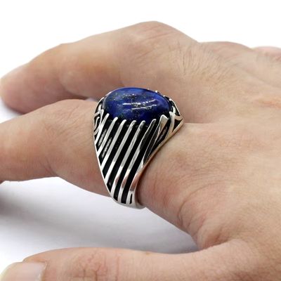 Lapislazuli Stein Ring Ringsilber