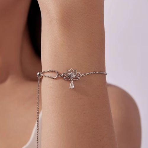Lotus blumen-Armband Ringsilber