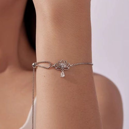 Lotus blumen-Armband Ringsilber