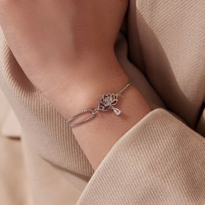 Lotus blumen-Armband Ringsilber