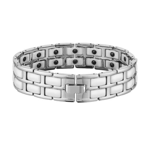 Magnet Armband für Herren Ringsilber