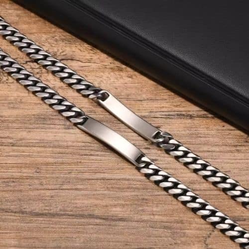 Männer Armband mit Gravur Ringsilber
