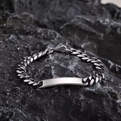 Männer Armband mit Gravur Ringsilber
