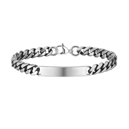 Männer Armband mit Gravur Ringsilber