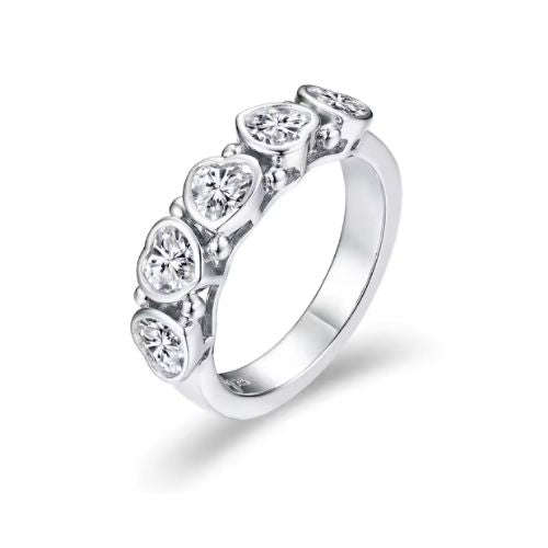 Minimalistischer Herz Ring für Damen Ringsilber