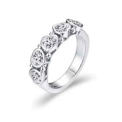 Minimalistischer Herz Ring für Damen Ringsilber