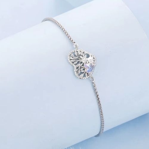 Mondstein Armband für Damen Ringsilber