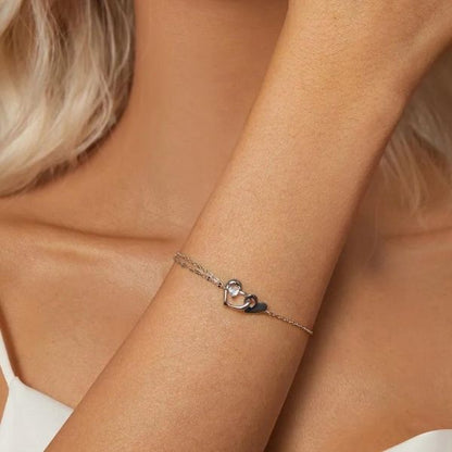 Mutter-Tochter-Armband-Silber