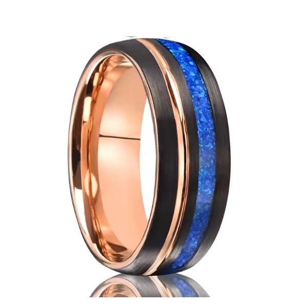 Opal Ehering für Herren - Ringsilber